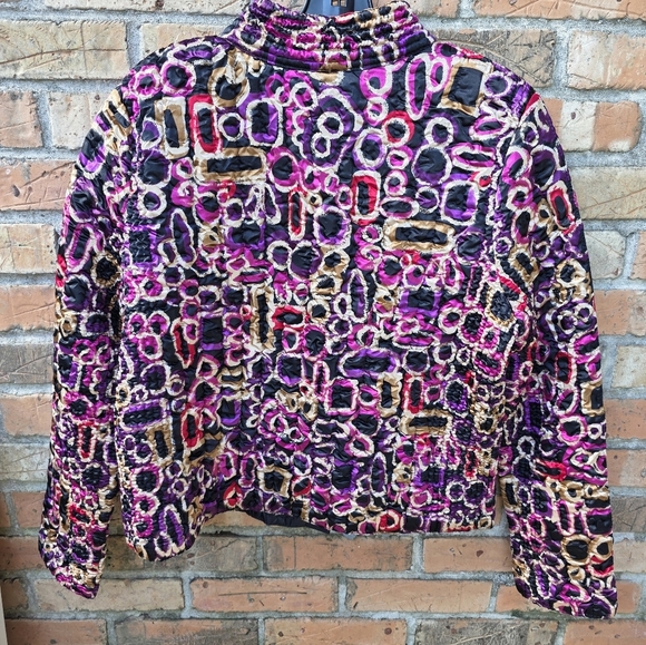 Ruby Rd. Women's Multicolor Bomber Jacket - Picture 5 of 7